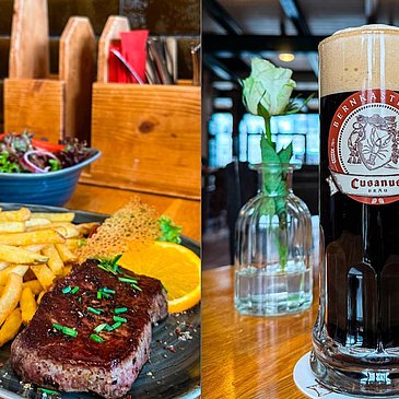 Brauereiküche und eigenes Bier im Brauhaus