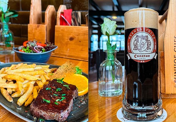 Brauereiküche und eigenes Bier im Brauhaus