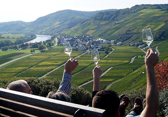 Blick auf das Weindorf Kesten
