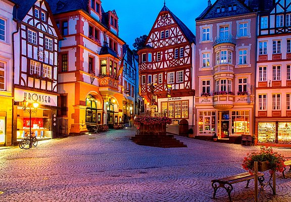 Mittelalterlicher Marktplatz in Bernkastel-Kues