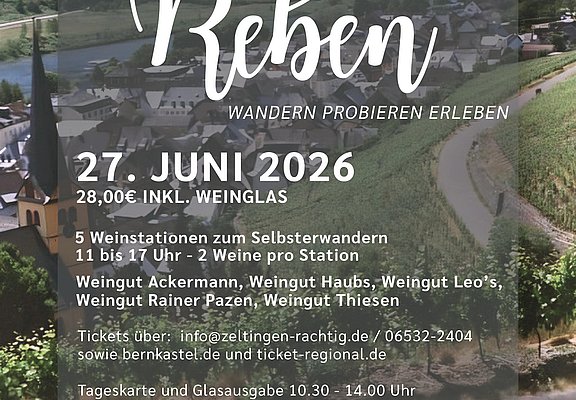 Plakat Raus in die Reben
