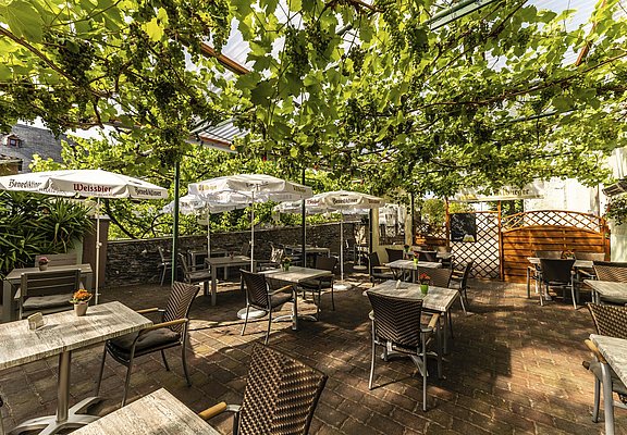 Terrasse mit Schatten