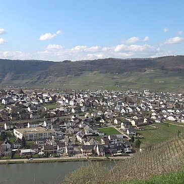 Blick von der Kapelle auf Piesport