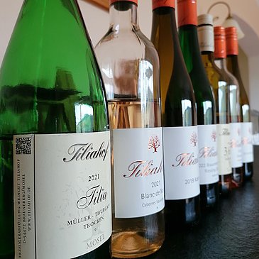 Weinsortiment Tiliahof