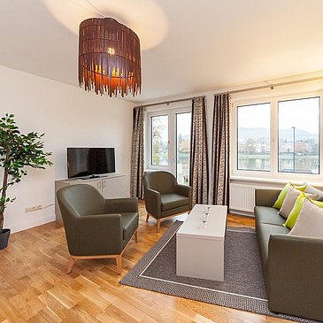 Villa Mosella 3 Wohnzimmer mit Balkon