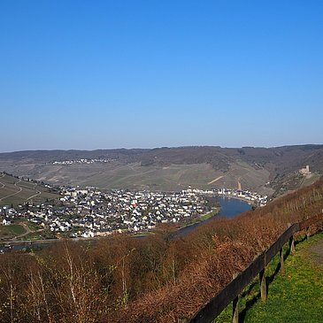 Ausblick von der Schutzhütte auf Bernkastel-Kues
