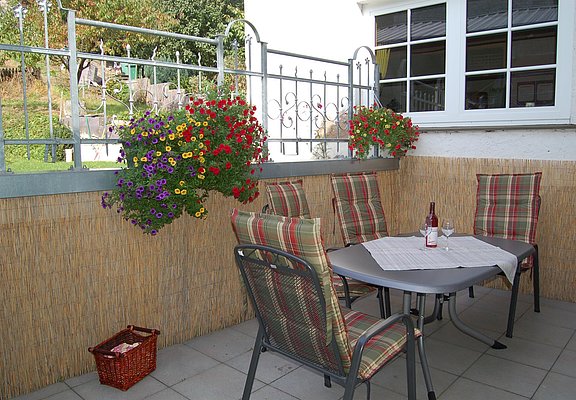 Terrasse des Weingutes